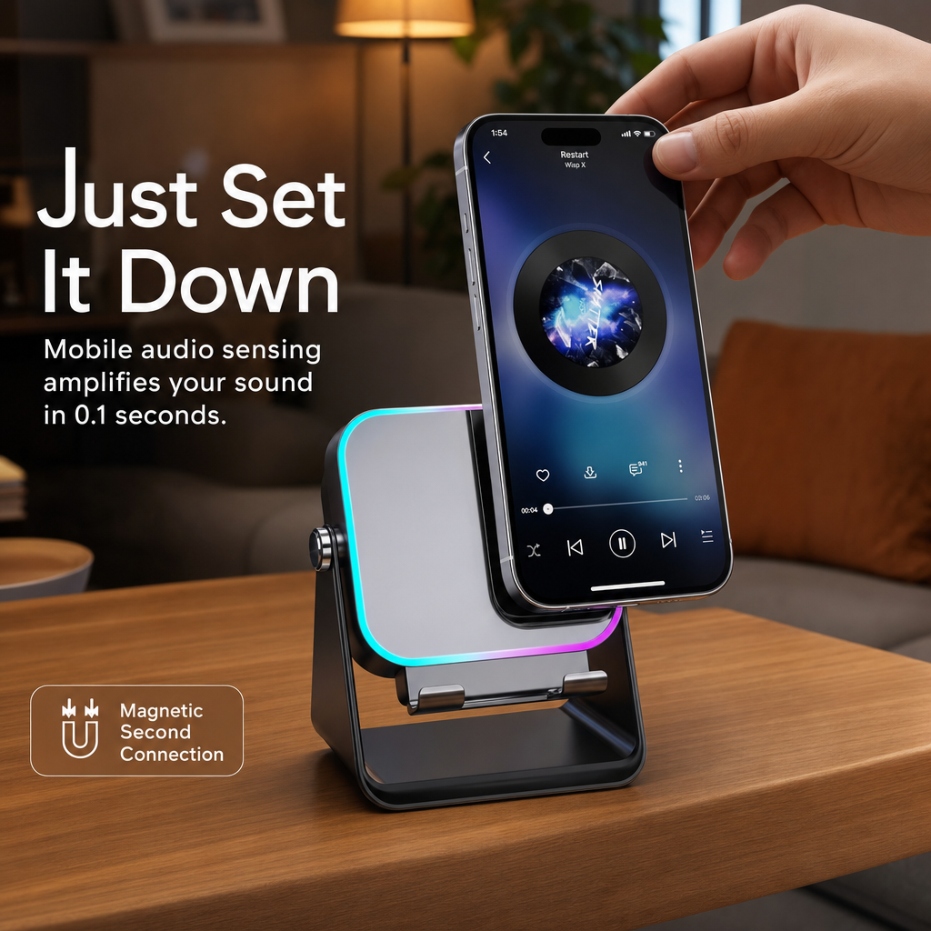 Flexivous AuraDock™ - 5-in-1 Foldable Bluetooth Speaker & Phone Stand