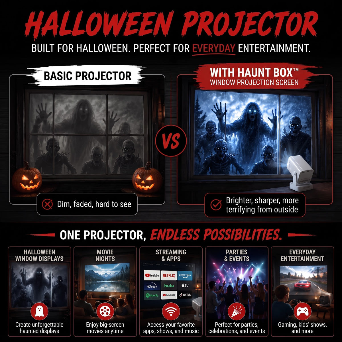 HauntBox™ - Halloween Window Projector
